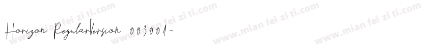 Horizon RegularVersion 003001字体转换